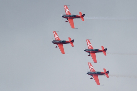 The Blades aerobatic display team and their Extra EA-300s